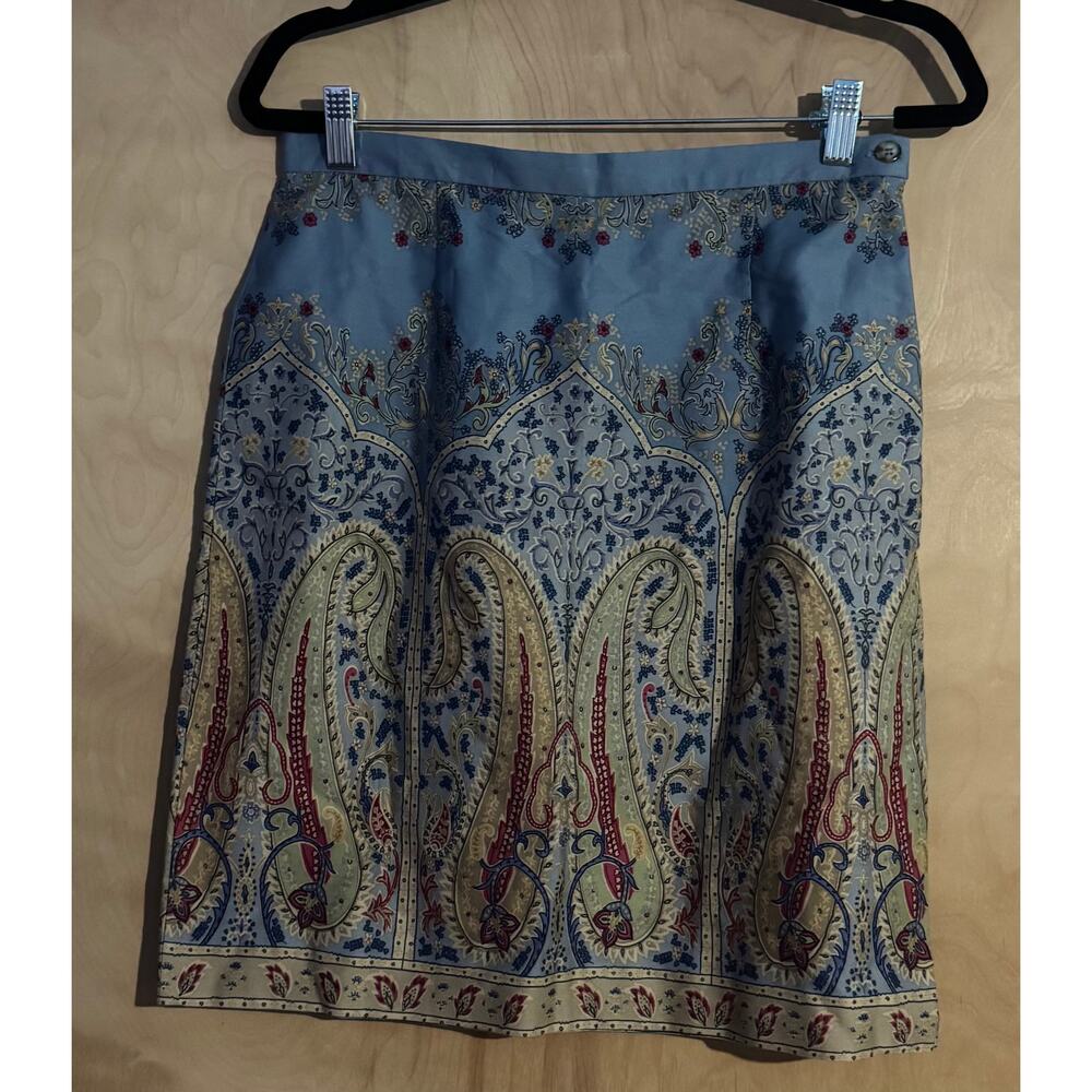 Talbots Petites Print Design Skirt Size 10
